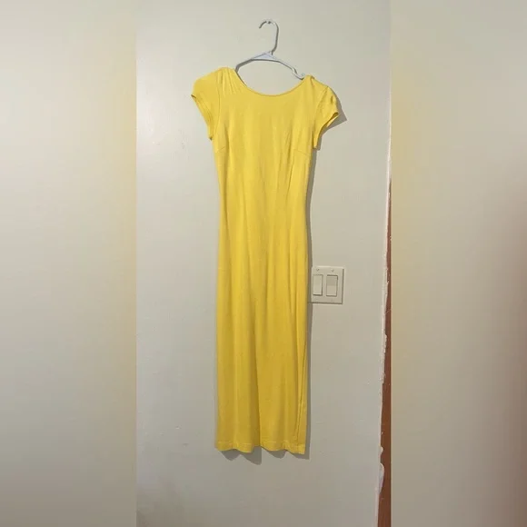 blue dress for baby girl Zara Mustard Yellow Linen Halter Midi Dress
